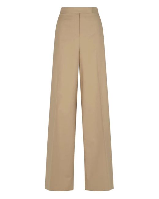Pantalon En Velours Côtelé À Taille Haute Max Mara en coloris Natural
