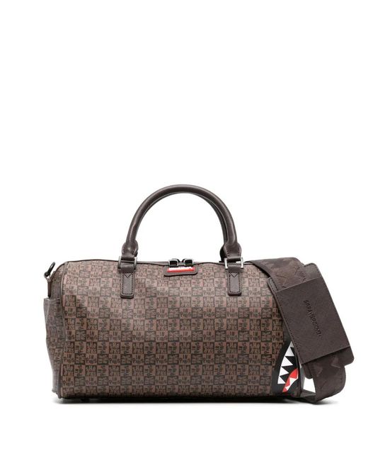 Borsone Sharks di Sprayground in Brown da Uomo