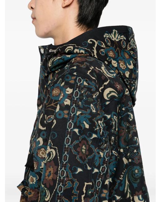 Sacai Black Printed Jacket for men