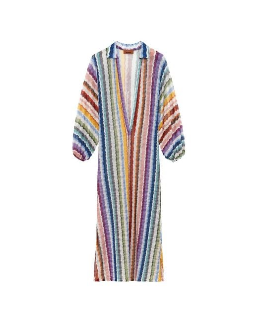 Missoni White Zig-Zag Maxi Dress