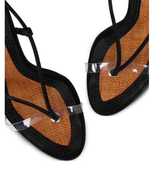 DSquared² Black Twin Heeled Tie Sandals