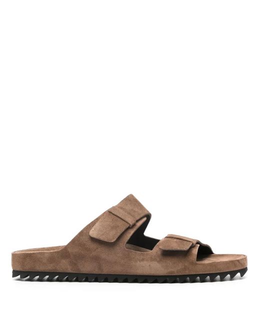 Officine Creative Brown Agora' 002 Suede Sandals for men
