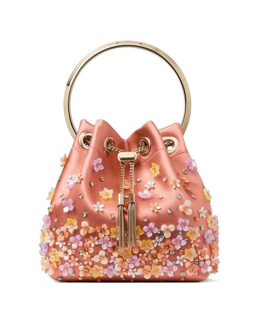 Jimmy Choo Red Bon Bon Bucket Bag
