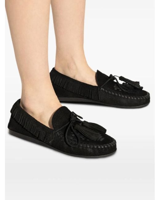Isabel Marant Black Fitza Tassel Loafers