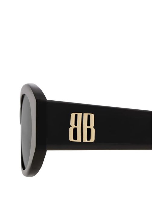 Balenciaga Black Nano Round Af Sunglasses