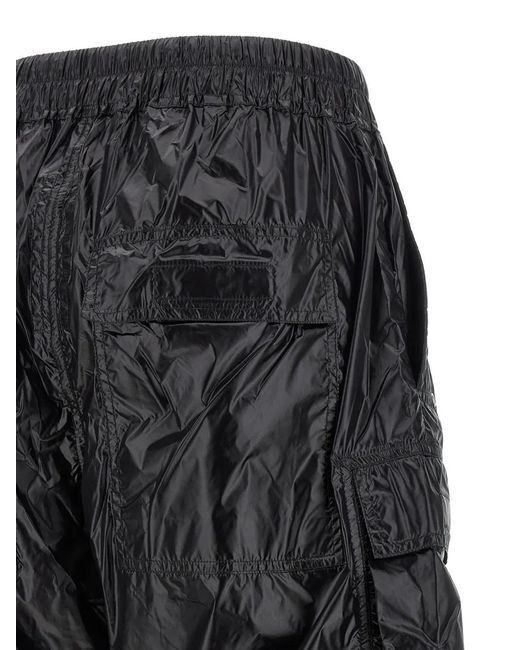 Rick Owens Black Drawstring Cargo Pants