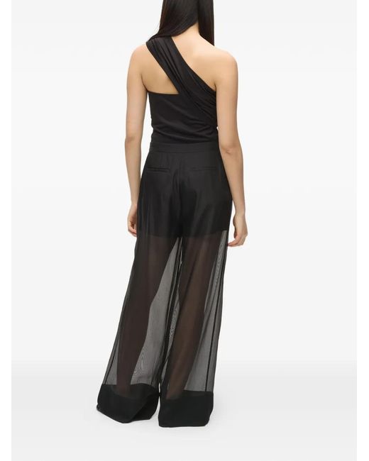 Karl Lagerfeld Black Pocket Palazzo Pants