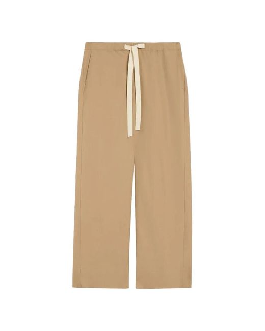 Pantalones Con Cordones Max Mara de color Natural