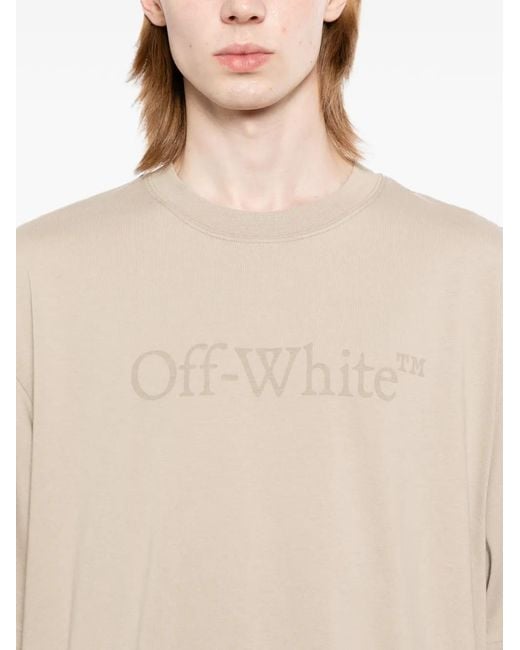 Off-White c/o Virgil Abloh Natural Big Bookish Skate Short Sleeve T-Shirt for men
