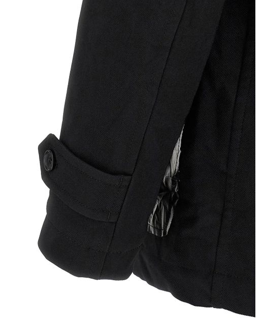 Comme des Garçons Black Double-Breasted Coat for men