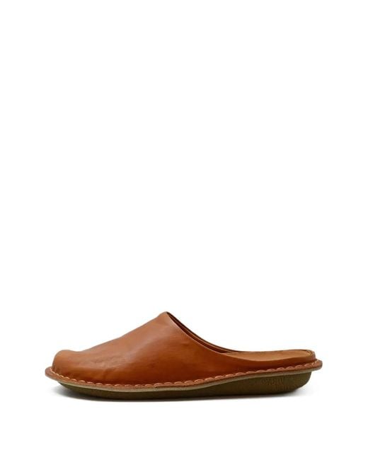 VIBAe Brown Roma Leather Mules