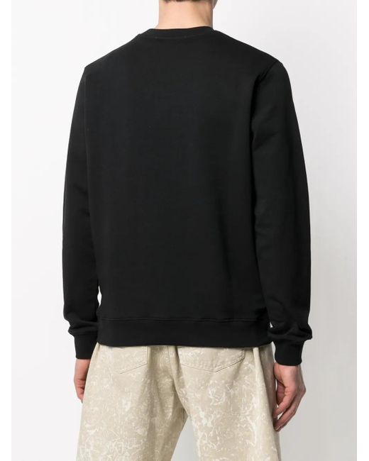MSGM Black Logo-Print Sweatshirt for men