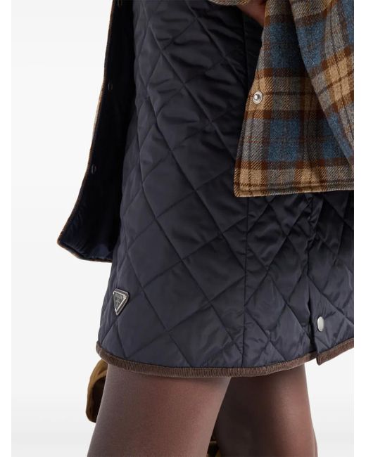 Prada Blue Lightweight Re-Nylon Miniskirt