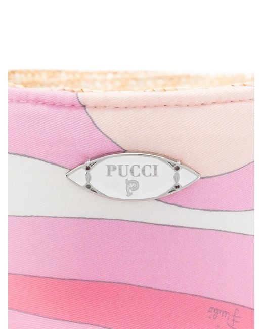 Emilio Pucci Pink Silk Bucket Bag