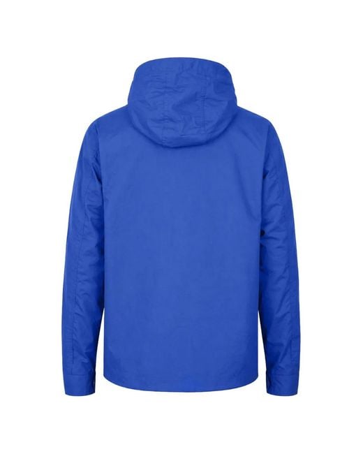 Ceccarelli Blue Zip-Up Hooded Jacket for men