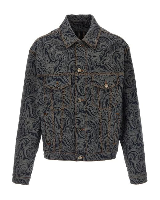 Etro Paisley -jas in het Gray voor heren