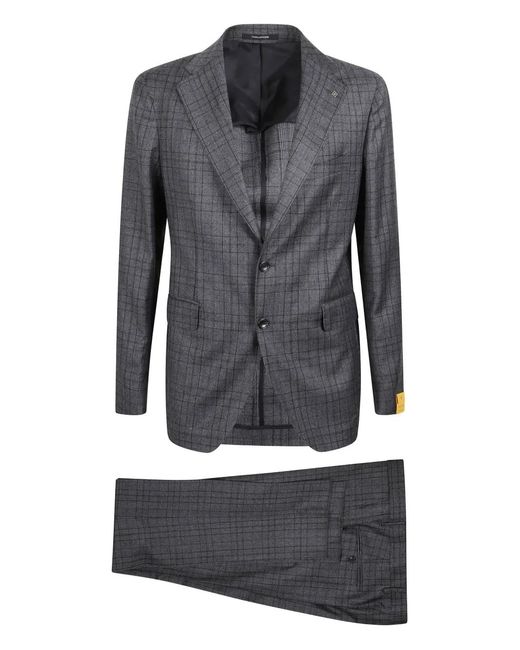 Tagliatore Gray Checked Two-Piece Suit for men