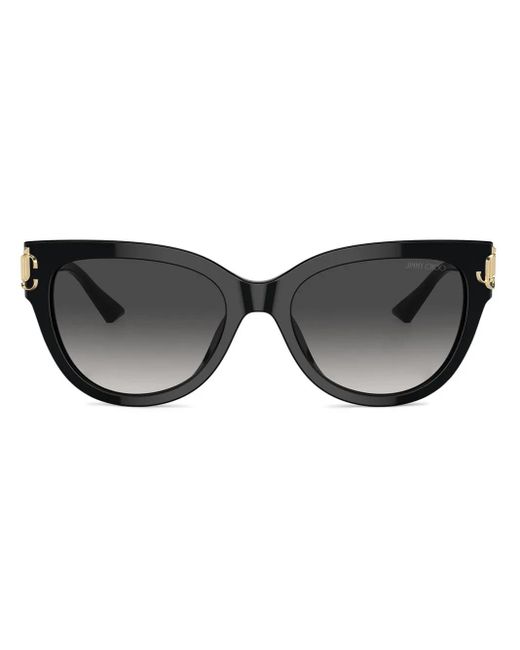 Jimmy Choo Black Logo-Plaque Sunglasses