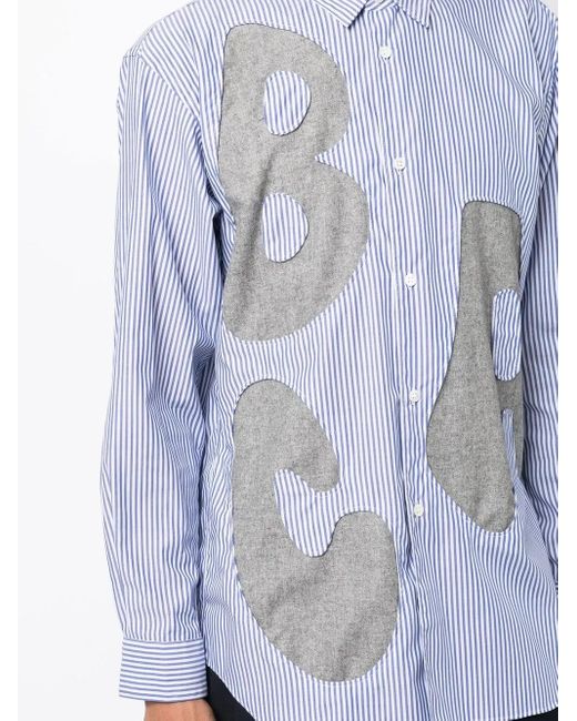 Comme des Garçons Overhemd Met Patch in het Blue voor heren