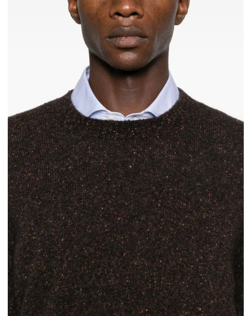 Brunello Cucinelli Black Cashmere-Blend Jumper for men