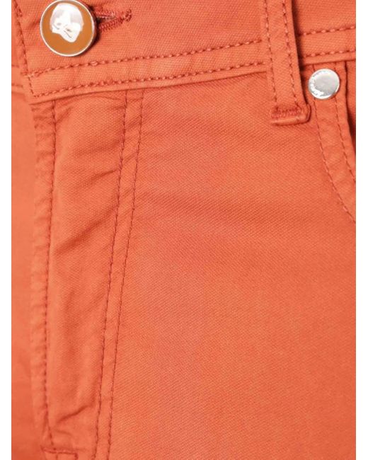 Marco Pescarolo Slim-Fit Broek in het Orange voor heren