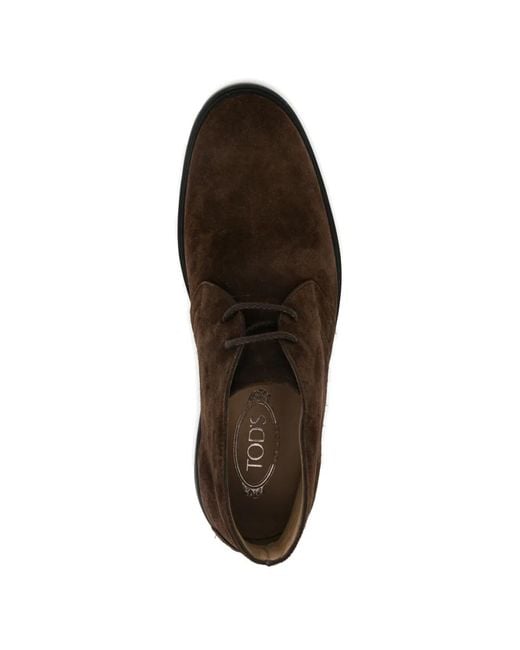 Tod's Brown Suede Desert Boots for men