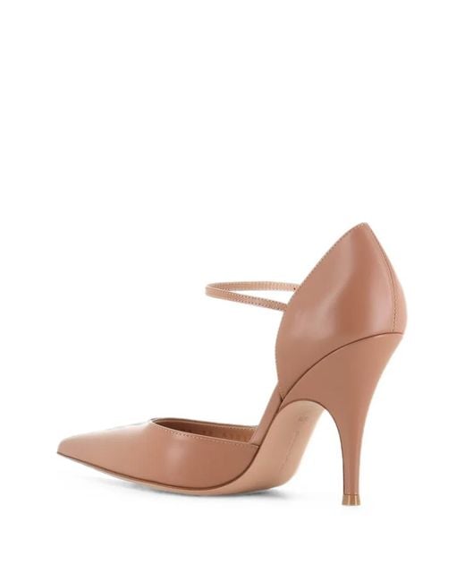 Gianvito Rossi Pink Sofia D'Orsay Pointed-Toe Buckled Pumps