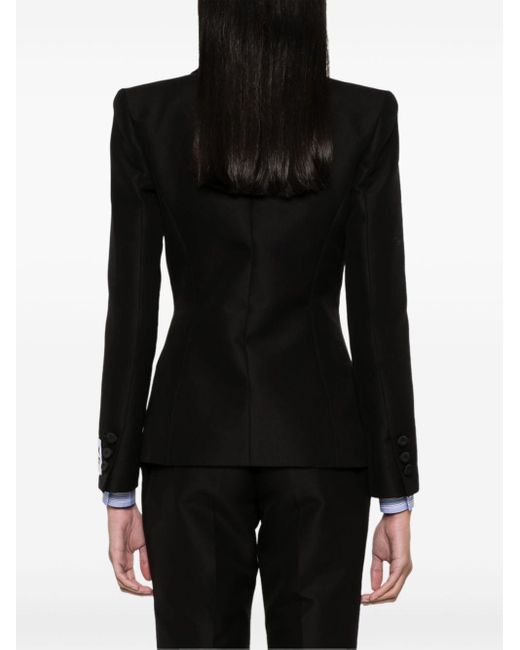 Blazer con doble botonadura Moschino de color Black