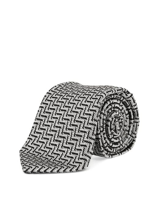 Tom Ford White Patterned Tie for men