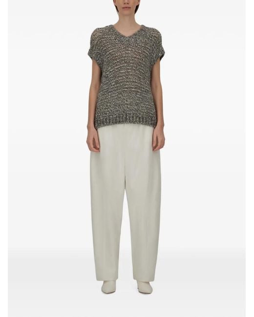 Herno White Twill Trousers