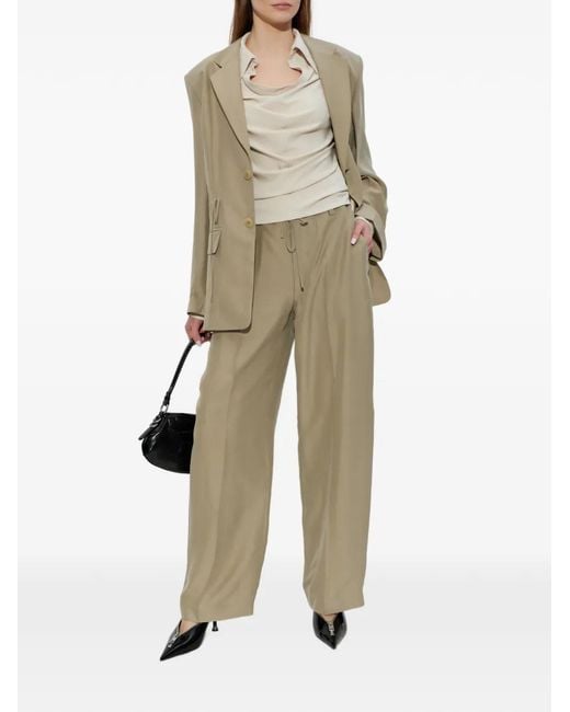 Alexander Wang Natural Drawstring Pocket Blazer