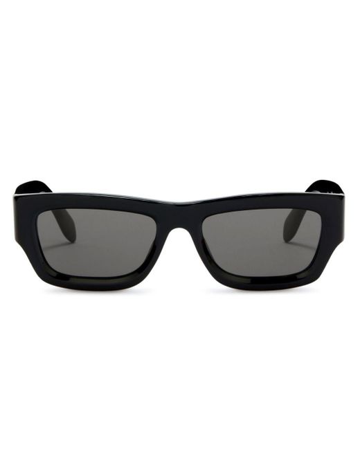 Palm Angels Black Auberry Rectangle-frame Sunglasses