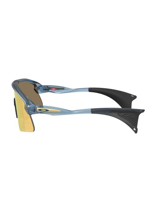 Oakley Yellow Transparent-Frame Shield Sunglasses