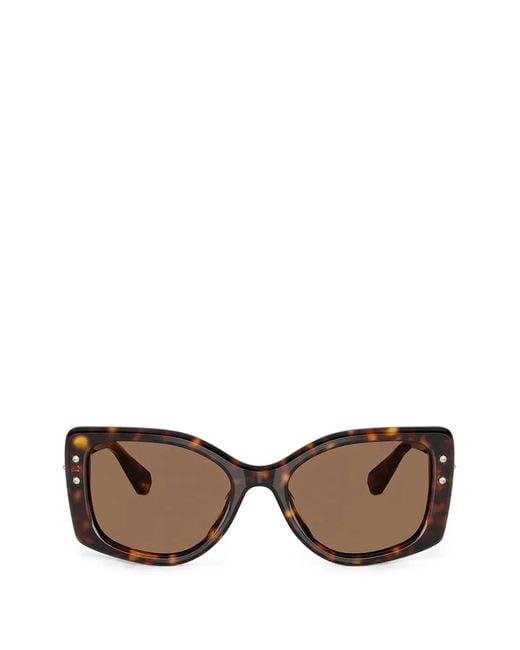 Swarovski Brown Crystal-Embellished Tortoiseshell-Effect Sunglasses