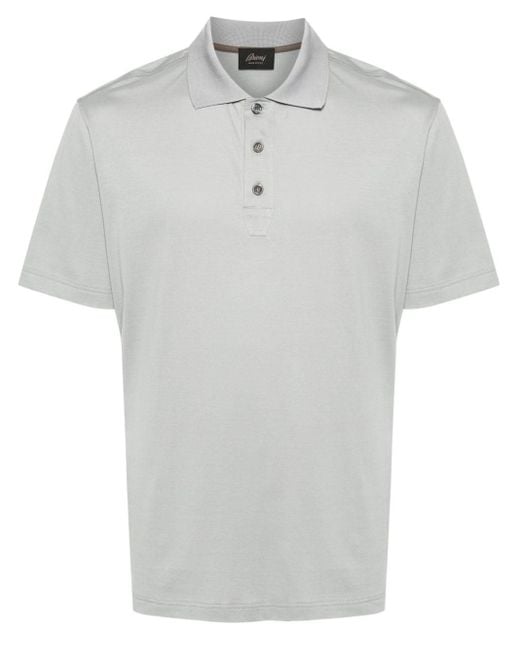Brioni White Jersey Cotton Polo Shirt for men