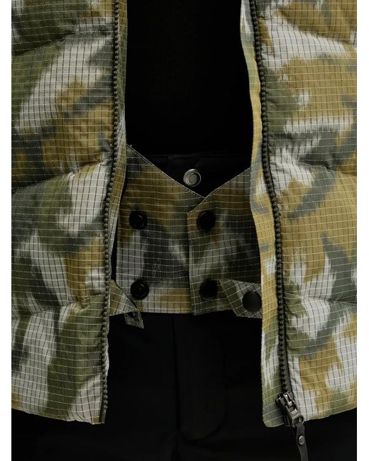 Colmar Black Camouflage-pattern Hooded Ski Jacket for men