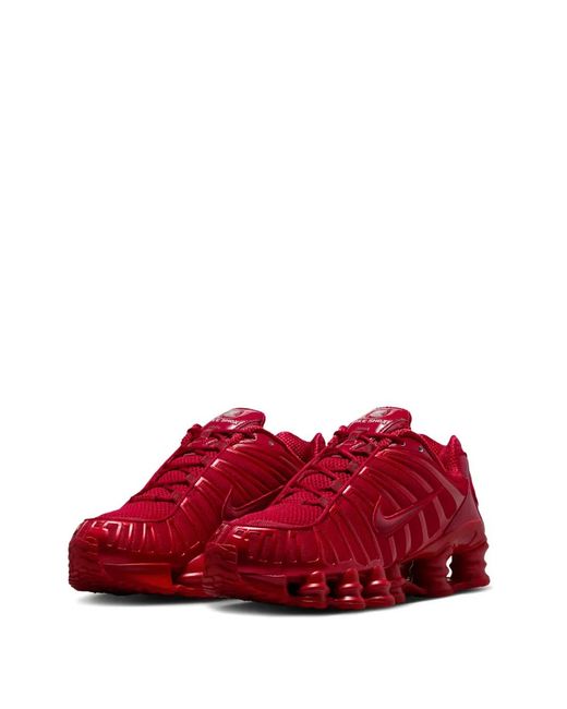 red nike shox tl