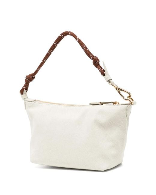 Miu Miu Gabardine Pouch in White | Lyst Miu Miu Gabardine Pouch in White | Lyst