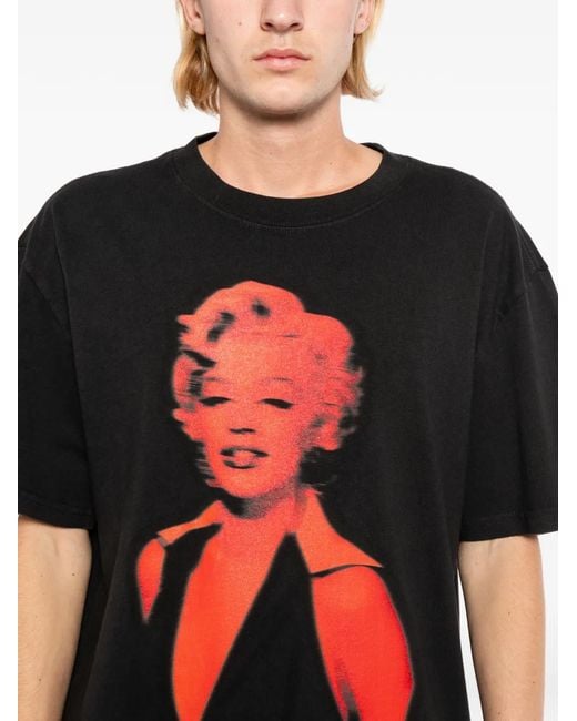 Melt Black T-Shirt À Imprimé Graphique for men