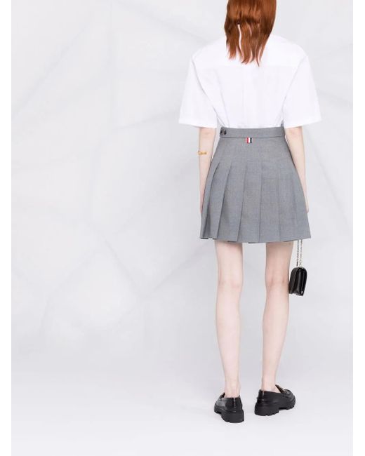 Thom Browne Mini-Plooirok in het Gray