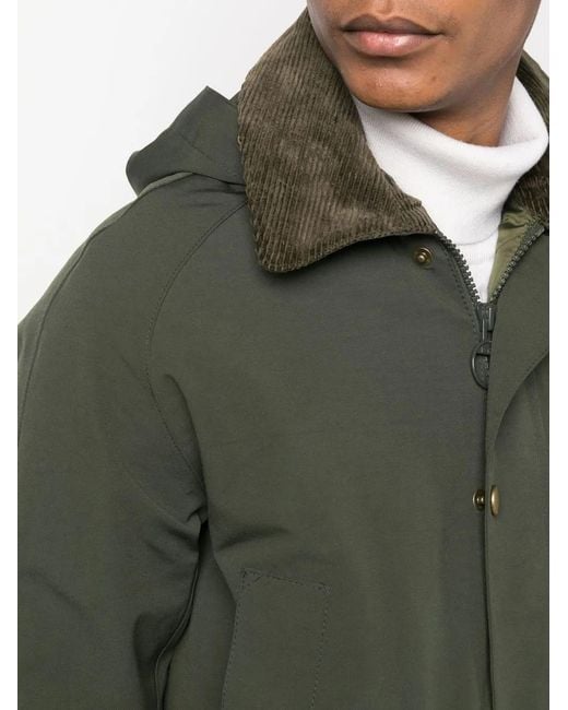 Barbour Green Waterproof Ashby Hooded Jacket for men
