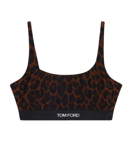 Soutien-gorge à imprimé léopard Tom Ford en coloris Black