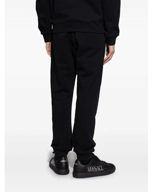 Versace Blue Logo-Print Leggings for men