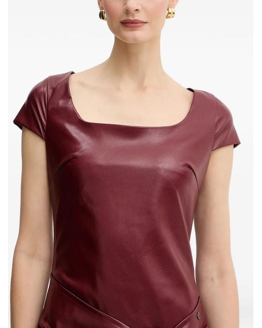 Guess Bow Squared-Neck Mini Dress