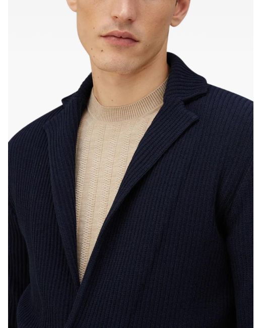 RETORI Blue Knitted Blazer for men