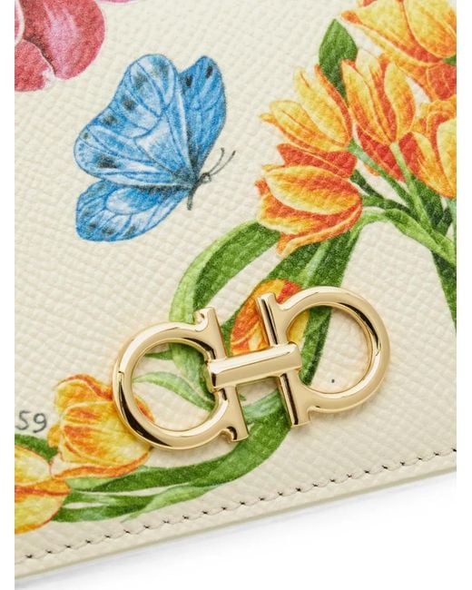 Ferragamo Natural Gancini Compact Wallet