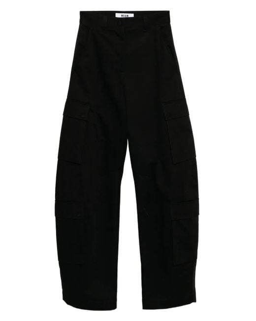 MSGM Black Hose Mit Logo-Patch