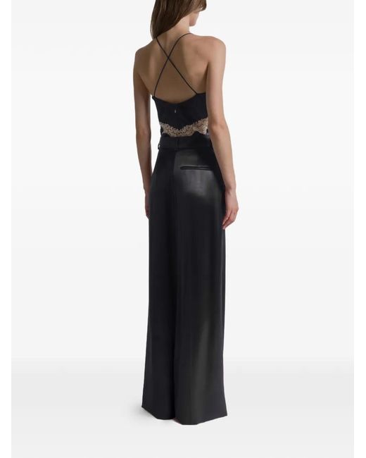 Alberta Ferretti Multicolor Shiny Satin Viscose Trousers
