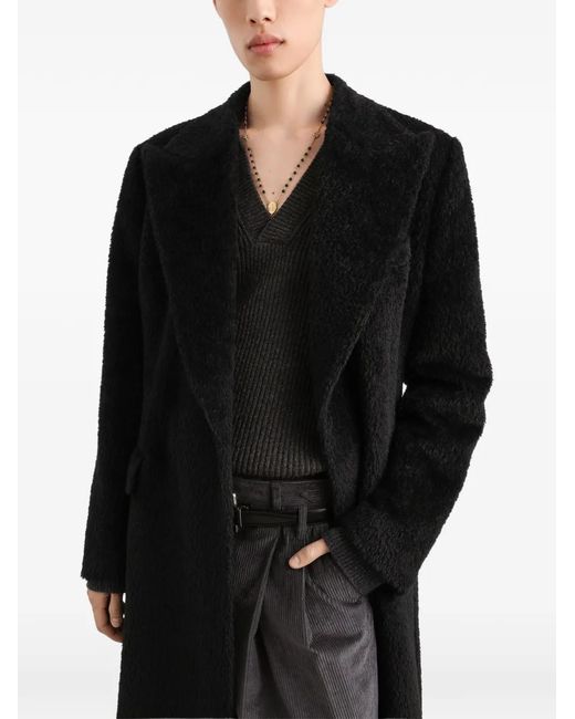 Dolce & Gabbana Black Manteau À Boutonnière Croisée for men