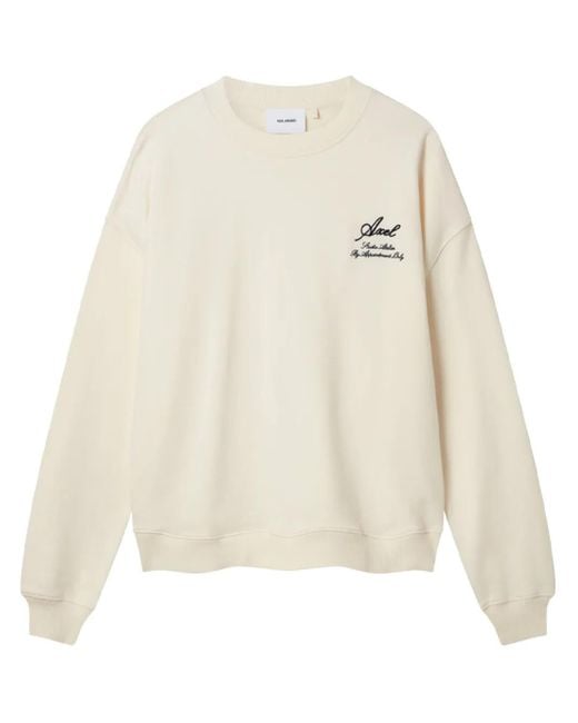 Axel Arigato White Relaxed Fit Sweatshirt With Classic Crew Neckline for men
